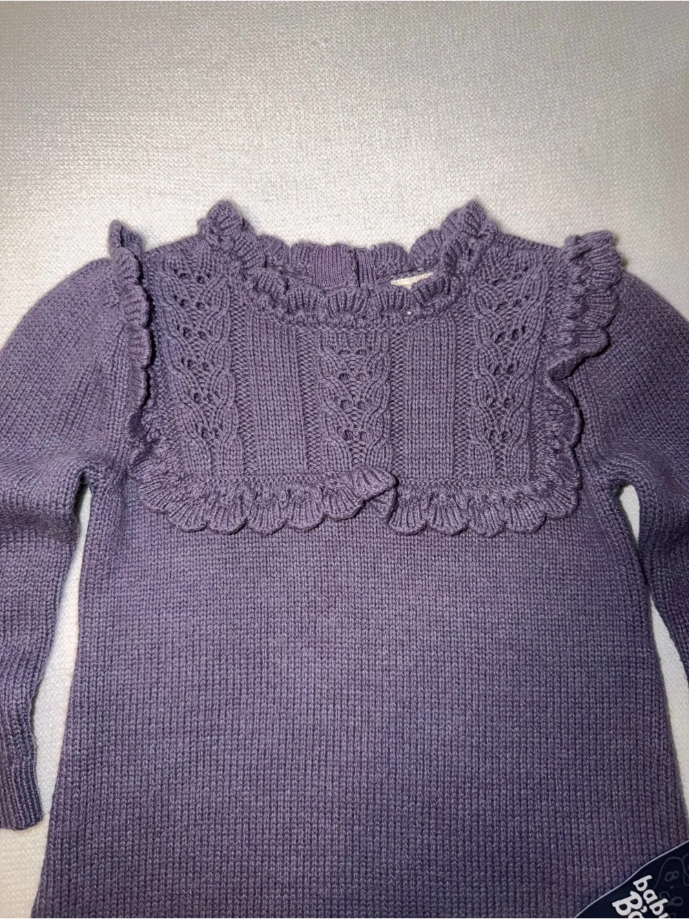 OshKosh B'gosh Lavender Knit Dress with Scalloped Yoke
